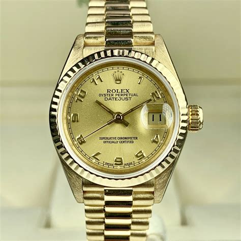 rolex gold datejust president